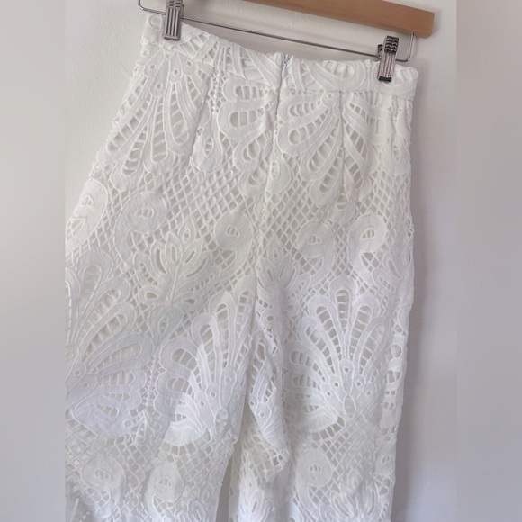 Lulus My Heart Is Yours White Lace-Up Crochet Two Piece Jumpsuit Size XS NWT - Picture 13 of 14